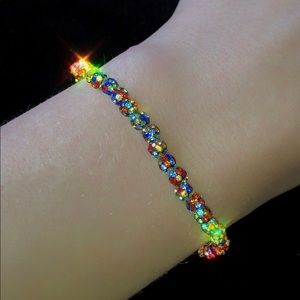 Minimalistic rainbow bracelet❤️🧡💛💚💙💜🌈